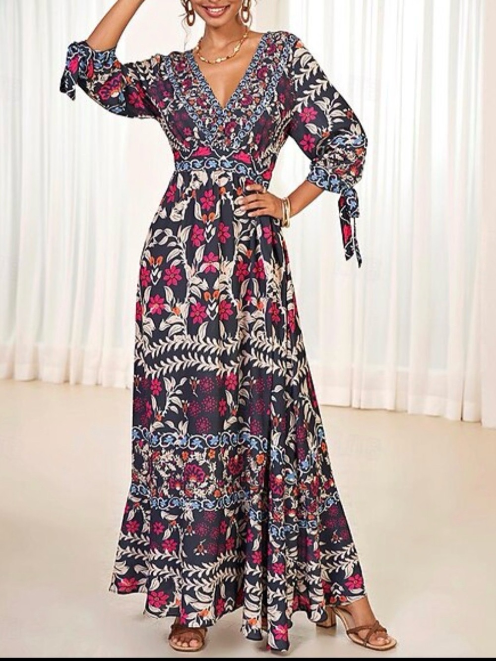 Adore floral maxi dress size Large Wedding guest
